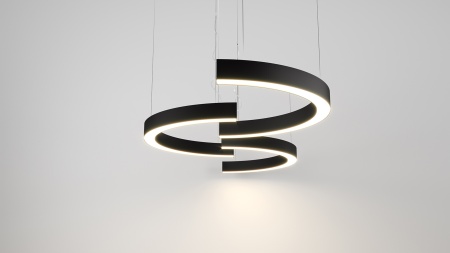 Подвесной светильник полукруг белый SILED NIMBUS-HALF 400х200х100х60 (12 Вт)