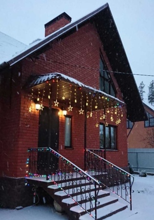 Гирлянда занавес Звезды D6306 SD 3х0,9 м 138 LED IP44 теплый белый