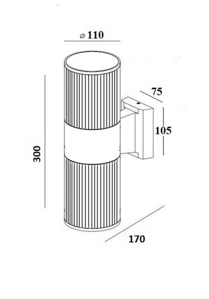 Архитектурная подсветка YAOHUA LUX, Черный с зеленой патиной, Модерн, 78205 V