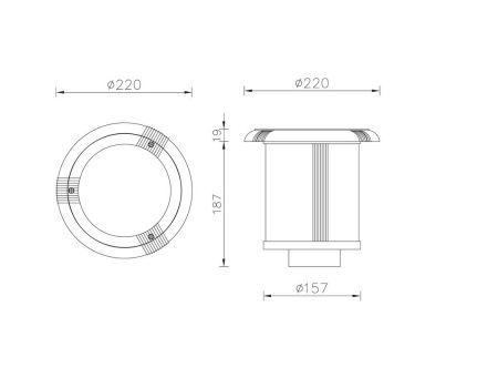 Встраиваемый светильник YAOHUA LUX, Черный, 12612 Bl