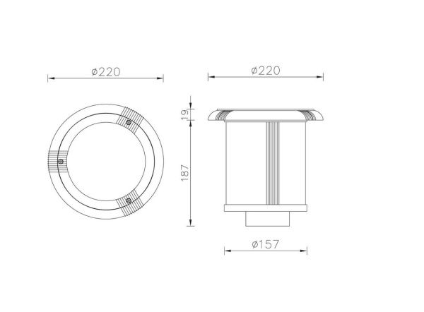 Встраиваемый светильник YAOHUA LUX, Черный, 12612 Bl