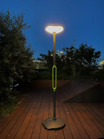 На солнечных батареях светильник Lutec, Серо-зеленый (silver green), Модерн, P9108-2000 Gr