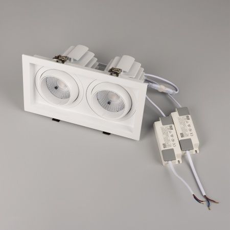 Светильник MS-VORTEX-BUILT-S250x140-2x30W Warm3000 (WH-WH, 50 deg, 230V) (Arlight, IP20 Металл, 5 лет)