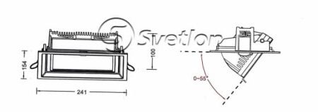 Светильник встраиваемый светодиодный, DW2530 30W