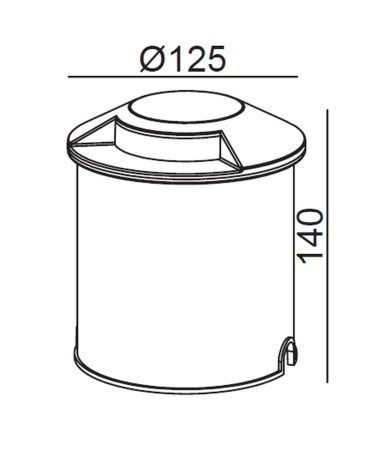 Встраиваемый светильник OASIS LIGHT, Темно-серый, Модерн, W71211 Gr