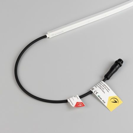 Лента герметичная WAVE-TOP-PU-A144-10x10mm 24V Warm2700 (5 W/m, IP68, 3m, wire x1) (Arlight, Вывод боковой, 3 года)