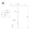 Опора OXOR-STER-T-2000x100x100-L3000-50W Warm3000 (BK, 230V) IP65 (Arlight, Сталь)