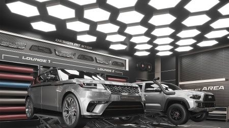 Светильник шестиугольник подвесной черный SILED HEXAGO 700х600х100 (47 Вт)