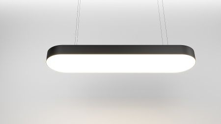 Светильник подвесной овальный черный SILED LARGO 2400х160х100 (59 Вт)