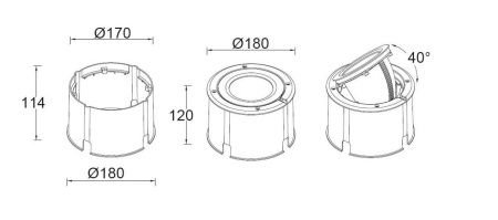 Встраиваемый светильник Lutec, Черный, Модерн, W7013-4K Bl