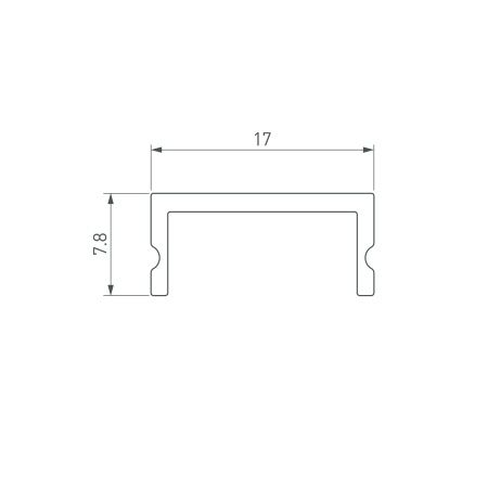 Экран SL-W17-2000 OPAL BLACK (Arlight, Пластик)