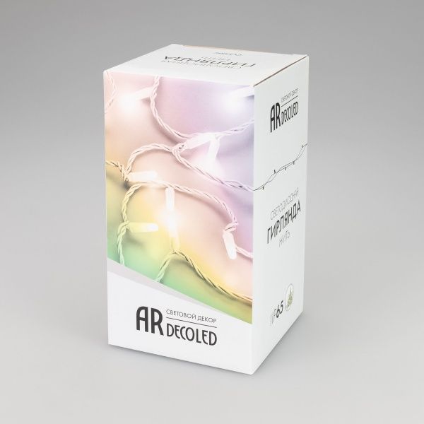 Светодиодная гирлянда ARD-STRING-CLASSIC-20000-WHITE-200LED-MILK-SYNC RGB (230V, 13W) (Ardecoled, IP65)