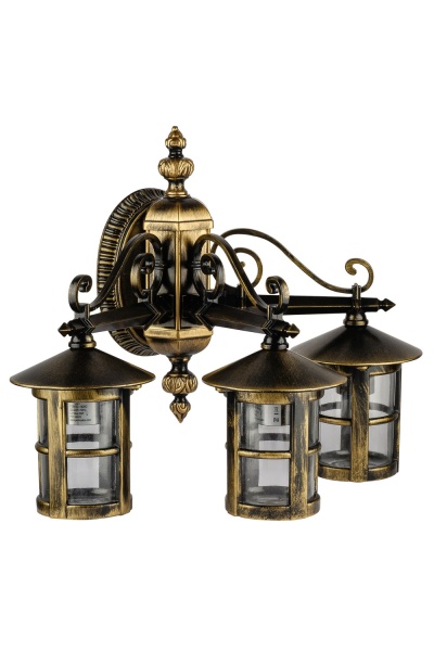 Настенный светильник YAOHUA LUX, Черный с золотой патиной, Классика, 15802 3 02 Gb