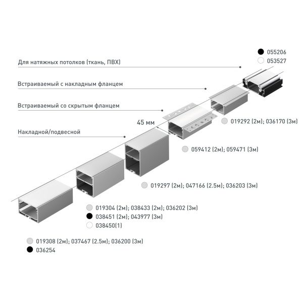 Профиль SL-LINE-5050-2000 ANOD (Arlight, Алюминий)