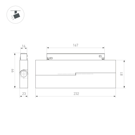 Светильник MAG-ORIENT-FLAT-FOLD-S230-12W Day4000-MIX (BK, 80 deg, 48V, DALI) (Arlight, IP20 Металл, 3 года)