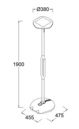На солнечных батареях светильник Lutec, Серо-зеленый (silver green), Модерн, P9108-2000 Gr