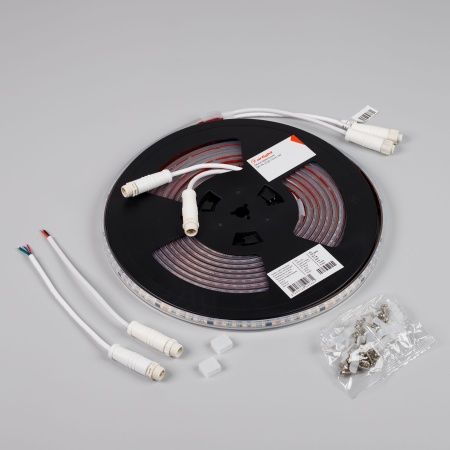 Лента герметичная SPI-PS-A120-12mm 24V Warm3000-PX6-BPT (11 W/m, IP67, 2835, 5m) (Arlight, бегущий огонь)