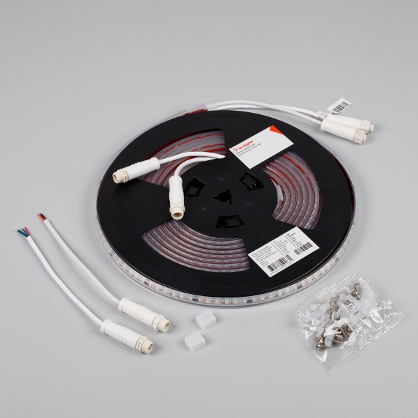 Лента герметичная SPI-PS-A120-12mm 24V Warm3000-PX6-BPT (11 W/m, IP67, 2835, 5m) (Arlight, бегущий огонь)