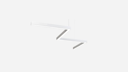 Подвесной светильник зигзаг белый SILED SNAKE-01-PROF 2050х570х50х70 (75 Вт)