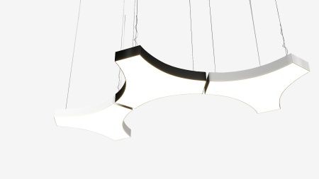 Подвесной Y-образный светильник белый SILED UNITY 690х800х100 (41 Вт)