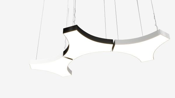 Подвесной Y-образный светильник белый SILED UNITY 690х800х100 (41 Вт)