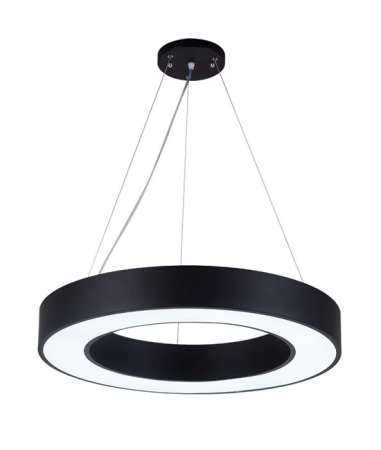 Светильник кольцевой линейный светодиодный  подвесной, HB0310, LED 72W 4000К диаметр 1000mm, черный