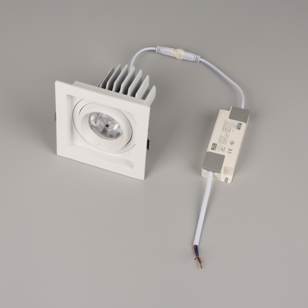 Светильник MS-VORTEX-BUILT-S117x117-20W Warm3000 (WH-WH, 40 deg, 230V) (Arlight, IP20 Металл, 5 лет)