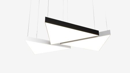 Подвесной светильник треугольный черный SILED TRIGON 500х430х100 (14 Вт)