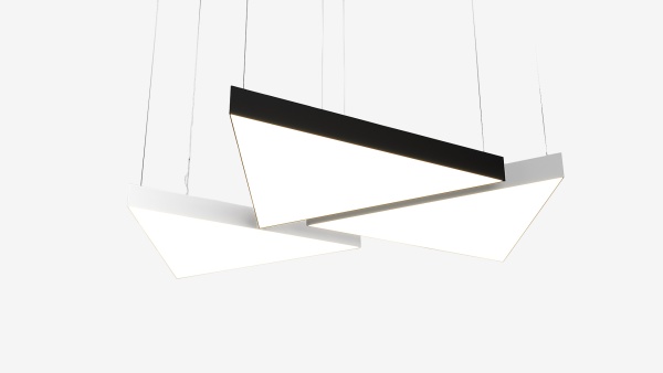 Подвесной светильник треугольный черный SILED TRIGON 500х430х100 (14 Вт)