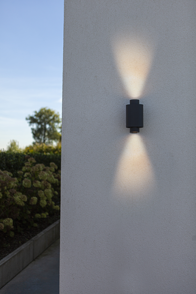 Светильник наcтенный "Кипр", WC4175, 220V 2*GU10 IP44 96*109*202mm, темно серый