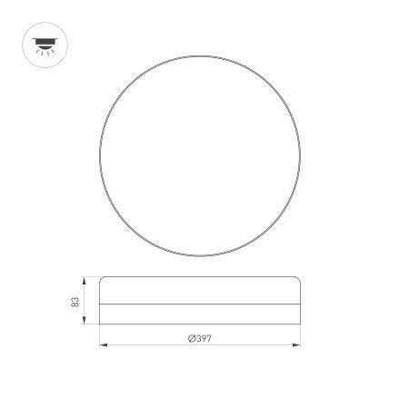Светильник CL-SMURF-R400-30W Day4000-MIX (WH, 140 deg, 230V) (Arlight, IP40 Пластик, 3 года)