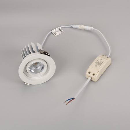 Светильник MS-VORTEX-BUILT-R90-12W Warm3000 (WH-WH, 20 deg, 230V) (Arlight, IP20 Металл, 5 лет)