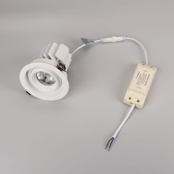 Светильник MS-VORTEX-BUILT-R110-20W Warm3000 (WH-WH, 40 deg, 230V) (Arlight, IP20 Металл, 5 лет)