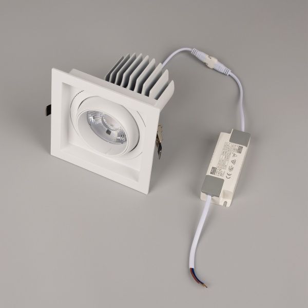 Светильник MS-VORTEX-BUILT-S140x140-30W Warm3000 (WH-WH, 17 deg, 230V) (Arlight, IP20 Металл, 5 лет)