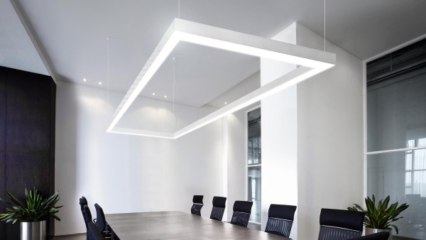 Подвесной светильник прямоугольный черный SILED CUADRA-PROF-02  520х300х50х70 (41 Вт)