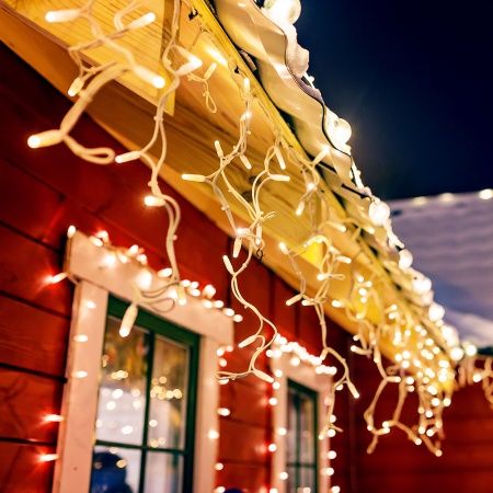 Гирлянда ARD-ICICLE-CLASSIC-5000x500-BLACK-160LED-STD Warm (230V, 10W, IP65) (Ardecoled, -)