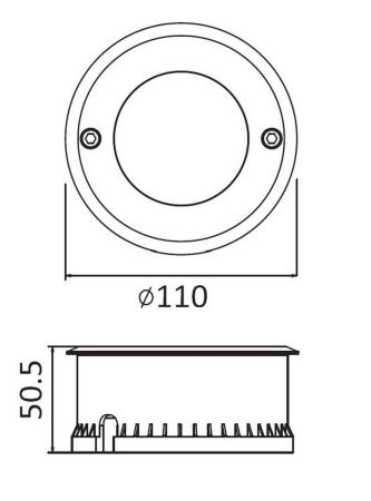 Встраиваемый светильник Lutec, Серебристый, Модерн, W7042A SS