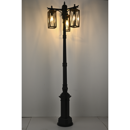 Светильник садово-парковый   "Брюгге", G3870-3, 3*Е27 3*100W  IP44  h=2.53м, Red wood