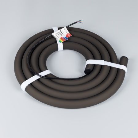 Лента герметичная MOONLIGHT-BLACK-TOP-G280-D25mm 24V RGB 360deg (14.4 W/m, IP65, 3m, wire x1) (Arlight, Вывод кабеля прямой)