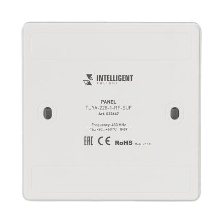 INTELLIGENT ARLIGHT Панель TUYA-228-1-RF-SUF (kinetic, 433MHz) (IARL, IP67 Пластик, 3 года)