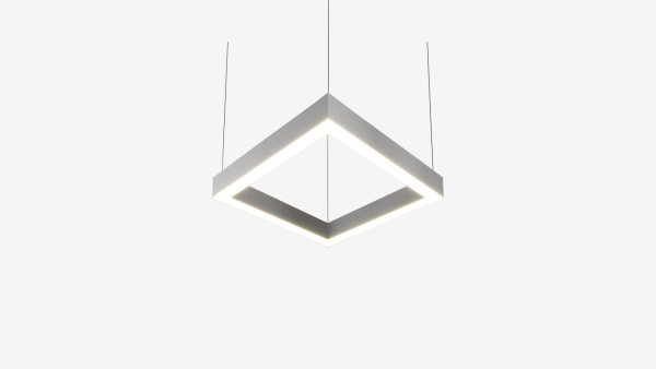 Подвесной профильный светильник ромб черный SILED ROMB-PROF 500х290х50х70 (28 Вт)