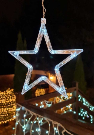 Гирлянда занавес Звезды D6306 SD 3х0,9 м 138 LED IP44 теплый белый