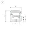 Силиконовый профиль WPH-FLEX-1212-TOP-S8-10m WHITE (Arlight, Силикон)