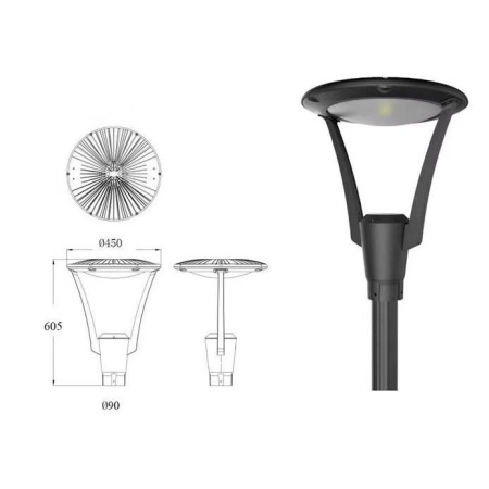 Уличный светодиодный светильник на столб G7006 60W 4000K