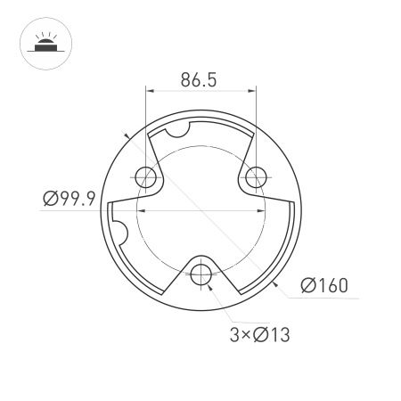 Светильник LGD-GUIDE-BOLL-H800-20W Day4000-MIX (GR, 280 deg, 230V) (Arlight, IP65 Металл, 5 лет)