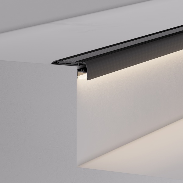 Профиль STAIR-W65-2000 ANOD BLACK (Arlight, Алюминий)