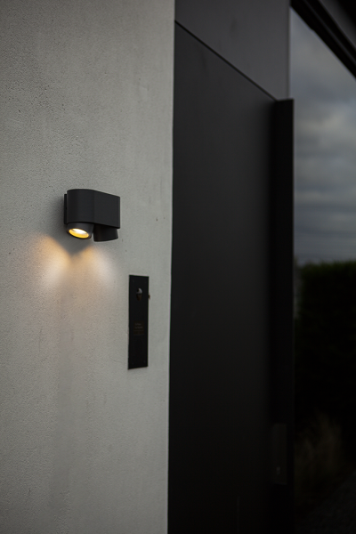 Светильник наcтенный "Кипр", WC4176, 2*GU10 IP44, темно серый