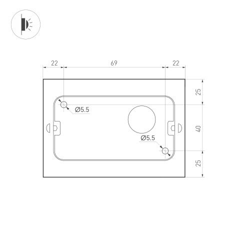 Светильник SP-WALL-FLAT-S110x90-2x3W Day4000 (GR, 120 deg, 230V) (Arlight, IP54 Металл, 3 года)