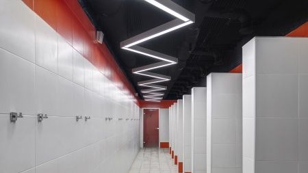 Подвесной светильник зигзаг белый SILED SNAKE-02-PROF 1670х390х50х70 (63 Вт)