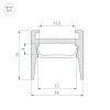 Профиль MIC-H-COMFY-2000 ANOD BLACK (Arlight, Алюминий)